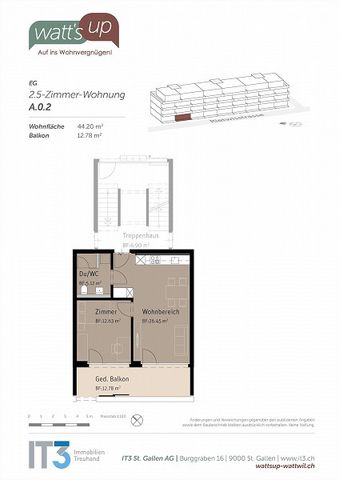 2.5 Zimmerwohnung in Wattwil - Foto 2