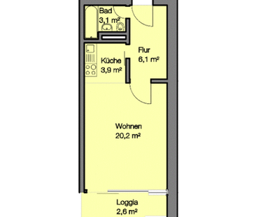 Großzügige 1 Zimmer Wohnung mit Balkon und Badewanne - Foto 1