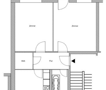 Top Lage! Sanierte/Renovierte 2 Zimmerwohnung mit Einbauküche - Photo 4