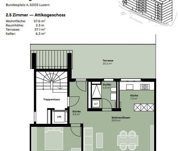 2.5 Zimmer, 57 m², 7. Stock - Photo 6