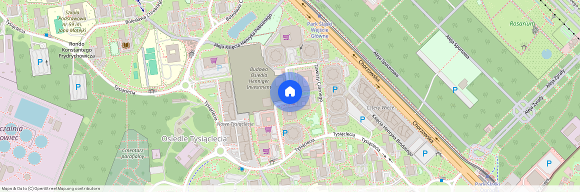 ul. Zawiszy Czarnego, Osiedle Tysiąclecia, Katowice, śląskie
