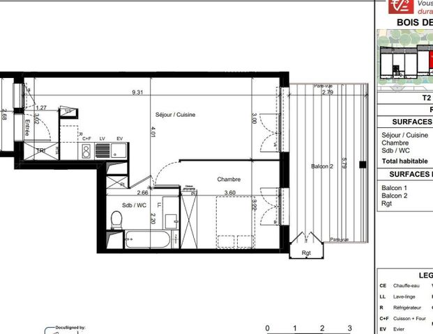 location Appartement T2 DE 46.71m² À TOULOUSE - Photo 1