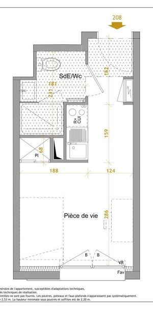 Location Appartement 1 pièce Meublé 17m² NANTES 44300 - Photo 2