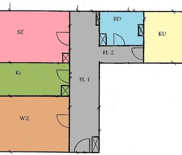 Zentrale 3-Raum-Wohnung im Dachgeschoss! - Foto 1