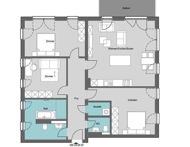 4-Zimmer-Wohnung mit Balkon - Foto 1