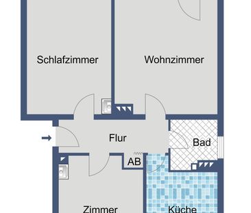 Erdgeschosswohnung in Rüdesheim – 3-Zimmer-Wohnung mit grüner Terrasse - Photo 1