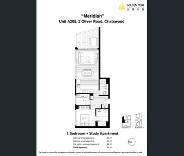 North-facing 1 bedroom plus study apartment in "Meridian" - Photo 6