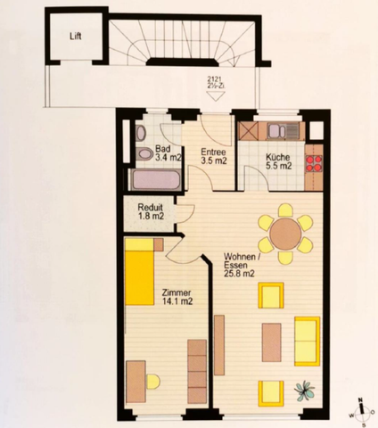 Attraktive 2-Zimmerwohnung mit Lift n Aesch - Ideal für Singles - Foto 3