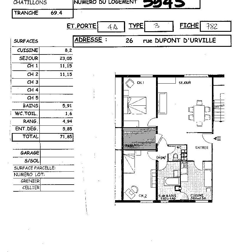 Location appartement T3 71.85m² à Reims (51100) Loyer CC * : 408.34 € Réf : ER.05943 - Photo 2