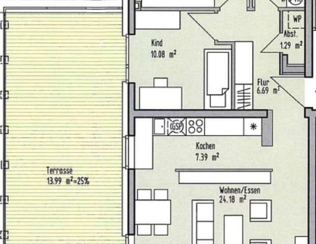 Zentrumsnah: Neubau / 3 ZKB mit EBK (68qm) + 55qm Dachterrasse - Foto 1