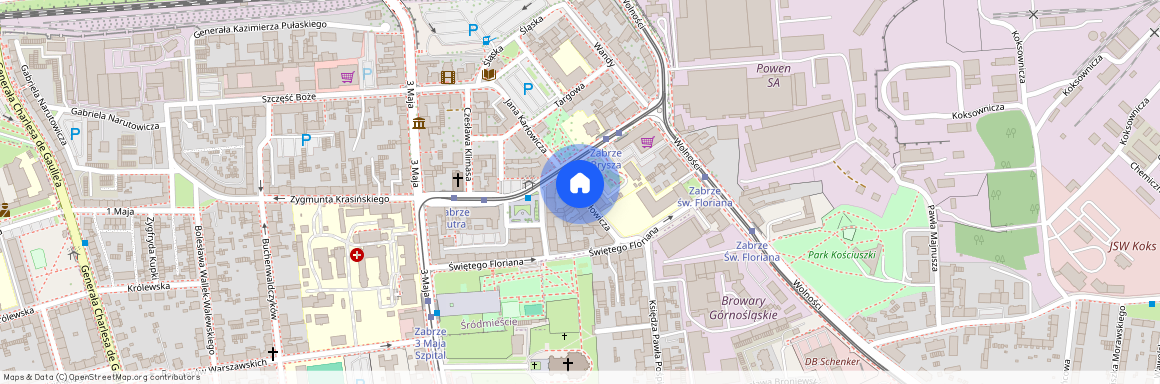 Jana Karłowicza, Śródmieście, Zabrze, śląskie