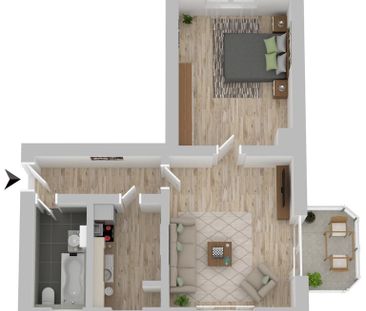 Schicke 2-Raumwohnung in Zeitz! - Foto 1