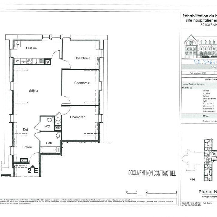 Location appartement T4 85.32m² à Saint-dizier (52100) Loyer CC * : 601.78 € Réf : ER.34611 - Photo 1