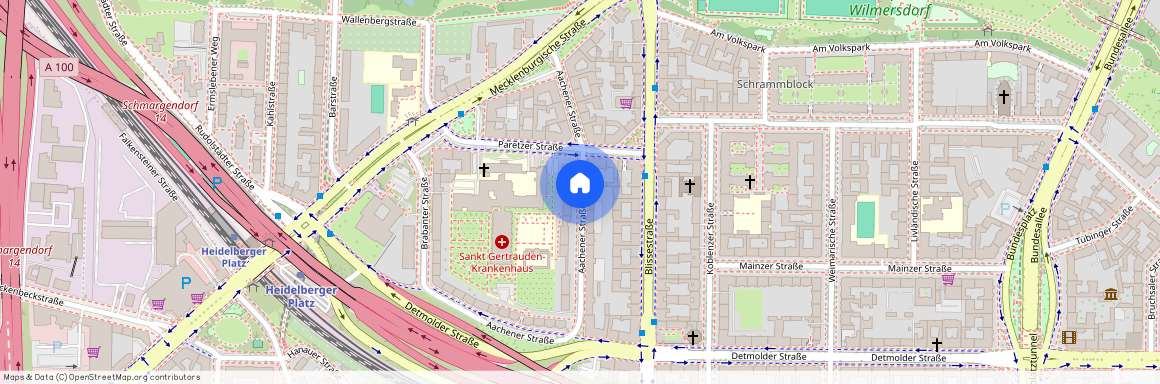 Aachener Straße, 10713 Berlin - Wilmersdorf