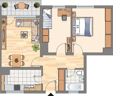 3 Zimmerwohnung anmieten - Gutschein erhalten im Wert von 500,00 EU... - Photo 1