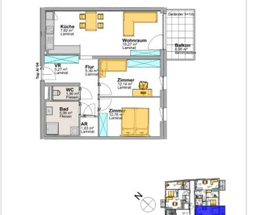 Geräumige 3-Zimmer-Wohnung Top A4 - Foto 2