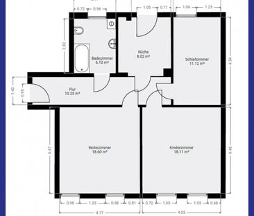 3-Raum-Wohnung im Erdgeschoss (970) - Photo 1