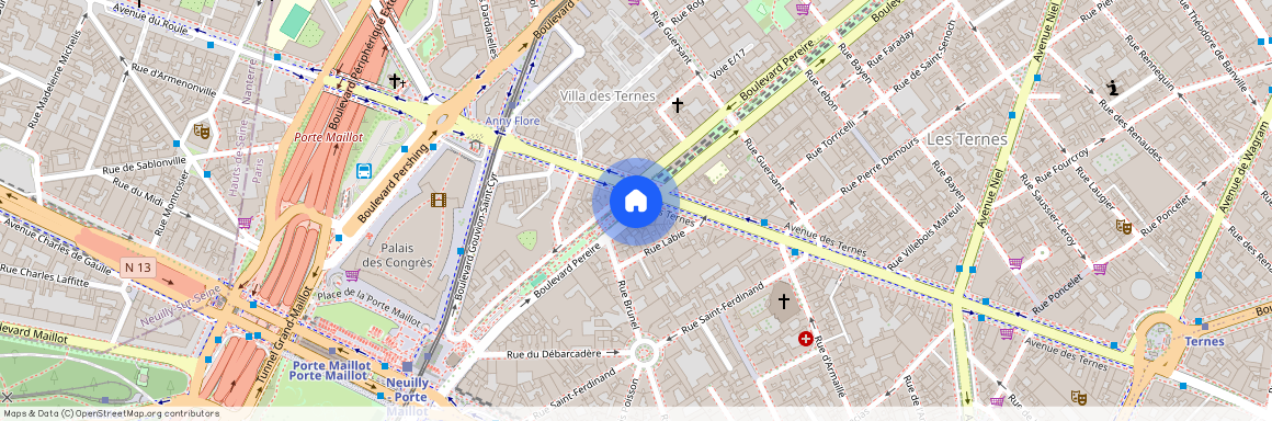 Boulevard Pereire entre Avenue des Ternes et Rue Brunel 75017 Paris (17e arrondissement)