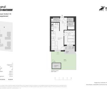 53,49qm 2Zi S-Gartenwohnung Erstbezug, ökologische Bauweise - Foto 5