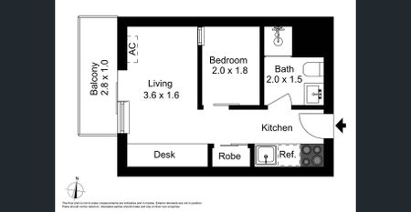 One Bedroom Student Studio with carpark and furniture and split system - Photo 3