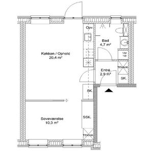 Dejlig 2-værelses lejlighed i Odense SV - Photo 3