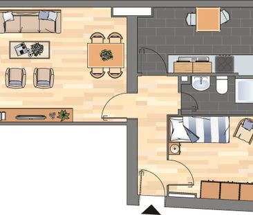Demnächst frei! 1-Zimmer-Wohnung in Kiel - Photo 1