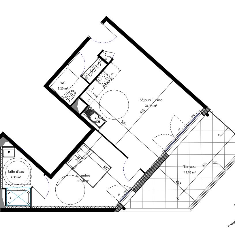 Appartement Trets 2 pièces 46.06 m² - Terrasse - Parking, - Photo 1