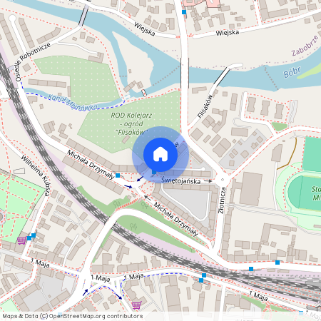 ul. Flisaków, Zabobrze, Jelenia Góra, dolnośląskie