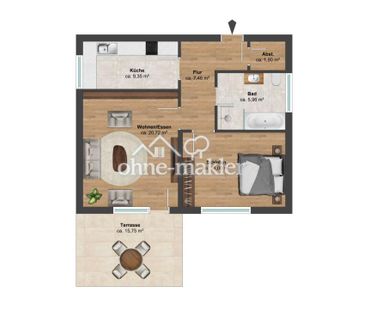 Charmante 2-Zimmer-Terrassenwohnung mit Gartenblick – ruhige Lage i... - Foto 5