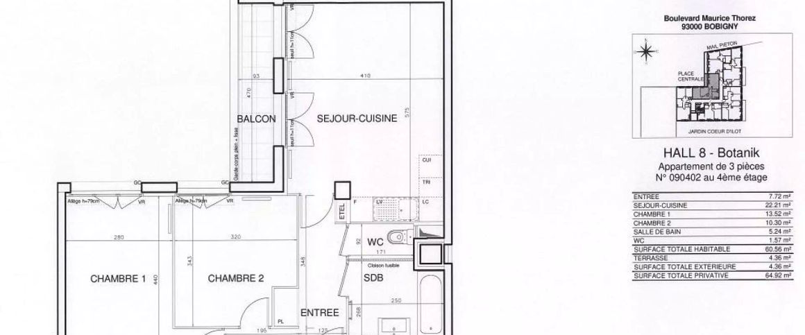 location Appartement T3 DE 60.8m² À BOBIGNY - Photo 1