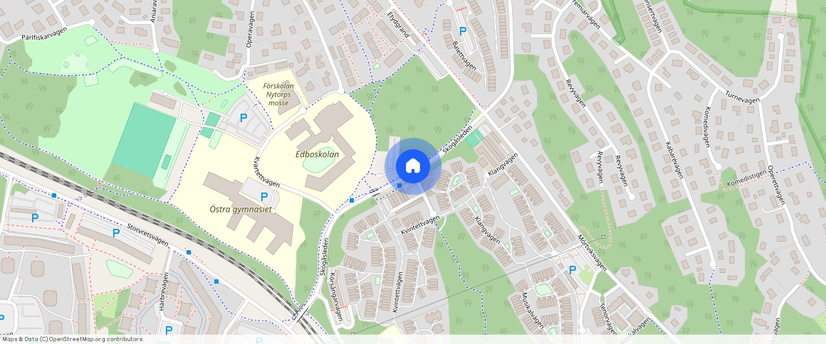 Klövjestigen, Skogås