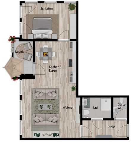 Urbanes Wohnen auf ca. 60 m² Loft-Atmosphäre mit Balkon und Aufzug in OB-Sterkrade - Photo 5