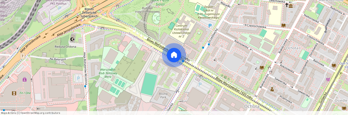 ul. Bitwy Warszawskiej 1920 r., Szczęśliwice, Ochota, Warszawa, mazowieckie