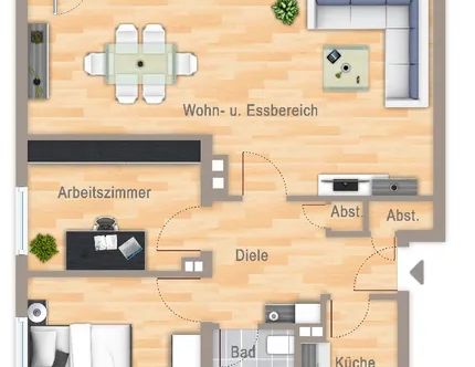 Helle 3-Zimmer-Wohnung mit Balkon in gefragter Lage von Leverkusen-Schlebusch - Foto 1