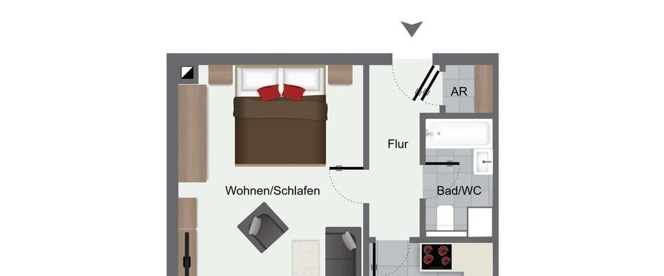 Voll möblierte 1-Zimmer-Wohnung mit Gartenmitnutzung – hell, modern & zentral! - Photo 1