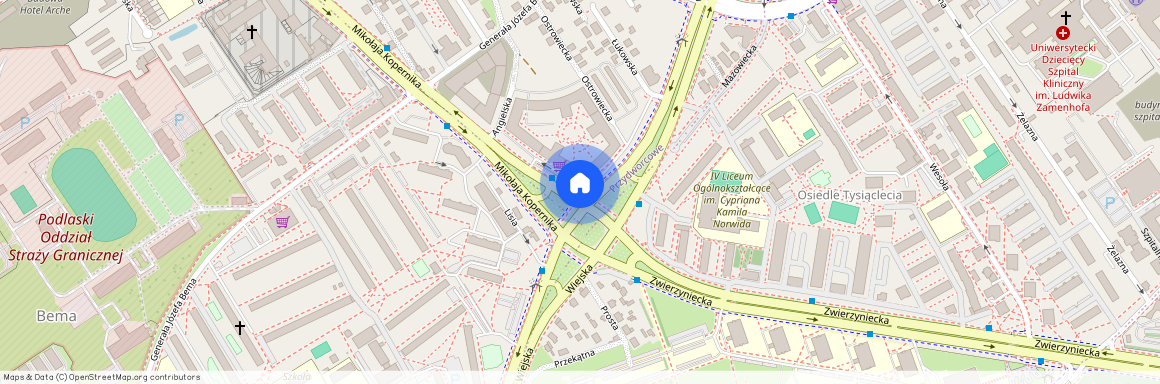 ul. Mikołaja Kopernika 2, Przydworcowe, Białystok, podlaskie