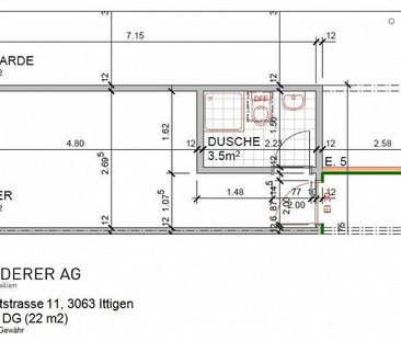 Modernes Studio an 22 m² im DG / 4. OG - Foto 6