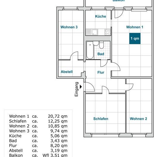 Familienfreundliche 4-Zimmerwohnung mit Balkon und Aufzug ab sofort! - Photo 1