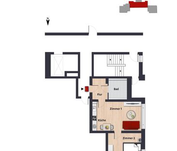 Singles aufgepasst! Modernisierte 2-Zimmer-Wohnung // EG Wohnung 7 - Foto 1
