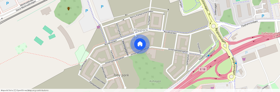 Täby park, Stockholm, Tränsgatan 14