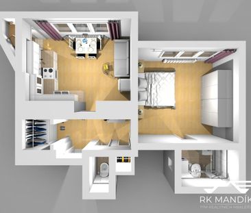 Pronájem bytu 2+kk 46 m2 - Fotografie 4