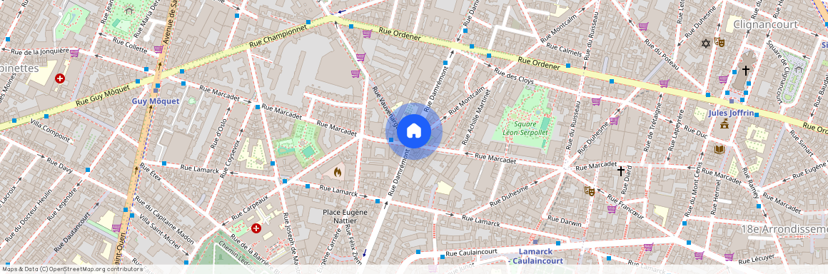 Rue Damremont et Rue Montcalm 75018 Paris (18e arrondissement)