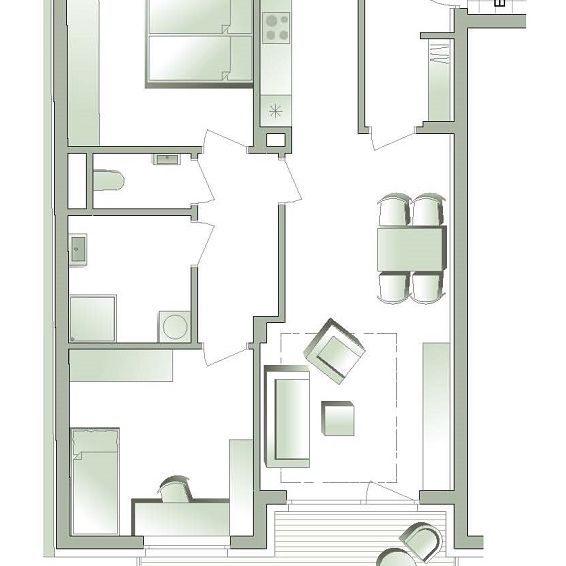 Helle - 3-Zimmer-Wohnung im Obergeschoss mit Balkon u. Loggia - Photo 2