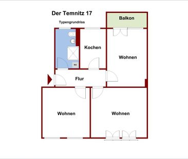 3 Zimmer mit Balkon zentrumsnah im Klosterviertel - Photo 1