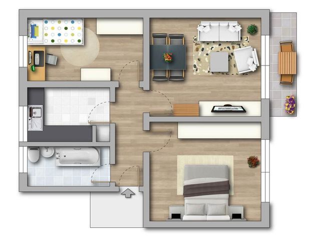 @ Gestalten & sparen im Dichterviertel: 3 Zimmer mit Westbalkon – Chance zur Eigenherrichtung! @ - Photo 1