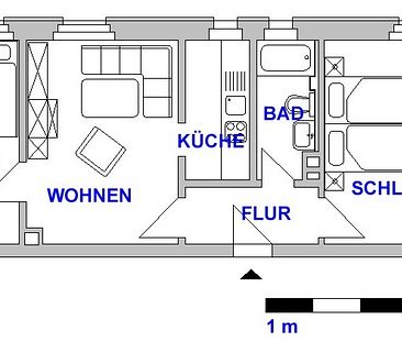 3-Raum-Wohnung mit offener Küche - Foto 3