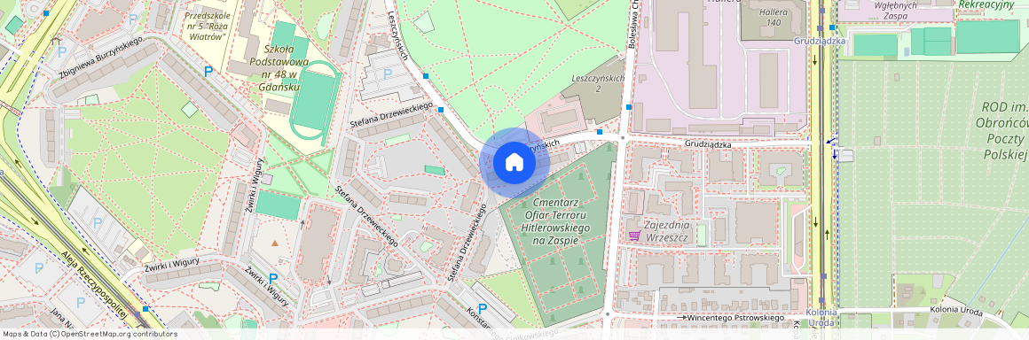 Leszczyńskich 1E, Gdańsk, Zaspa, Zaspa-Rozstaje