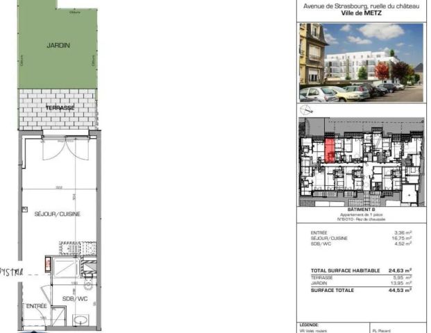 Appartement à louer 1 pièce 24.63m² - Photo 1