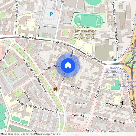 ul. Jana Karola Chodkiewicza, Grzegórzki, Grzegórzki, Kraków, małopolskie