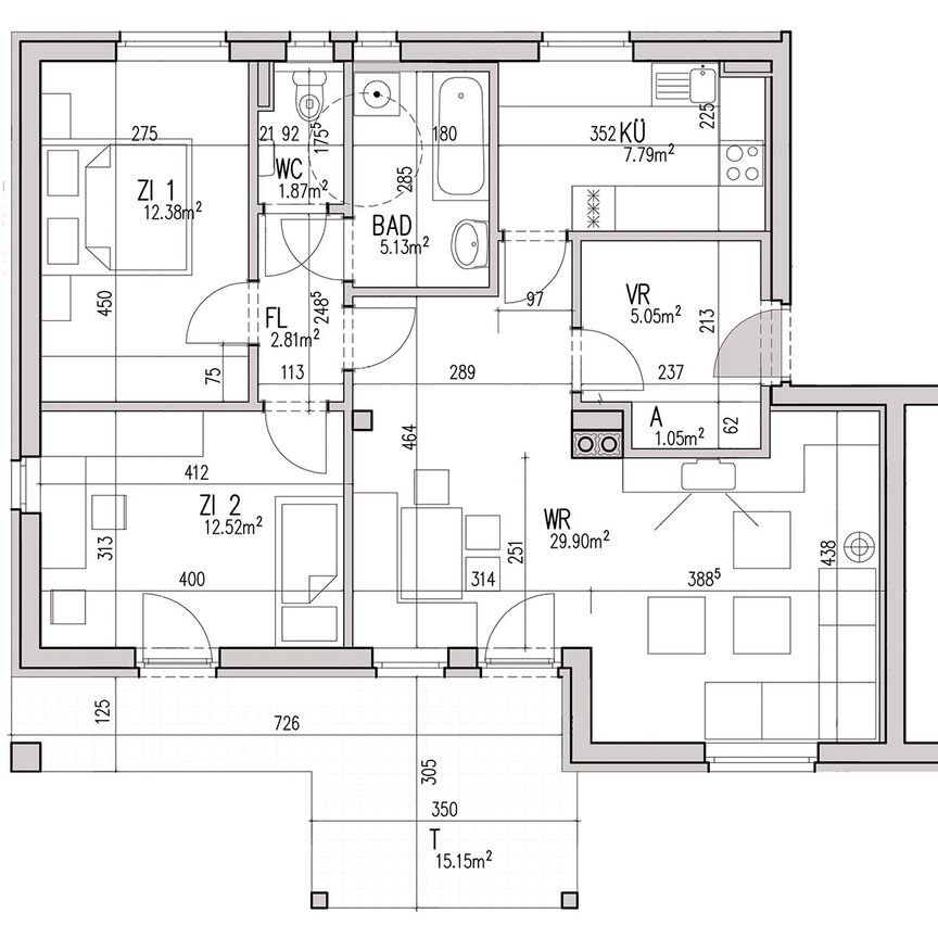 GARTENWOHNUNG mit 3 Zimmern in ruhiger Lage - Foto 2